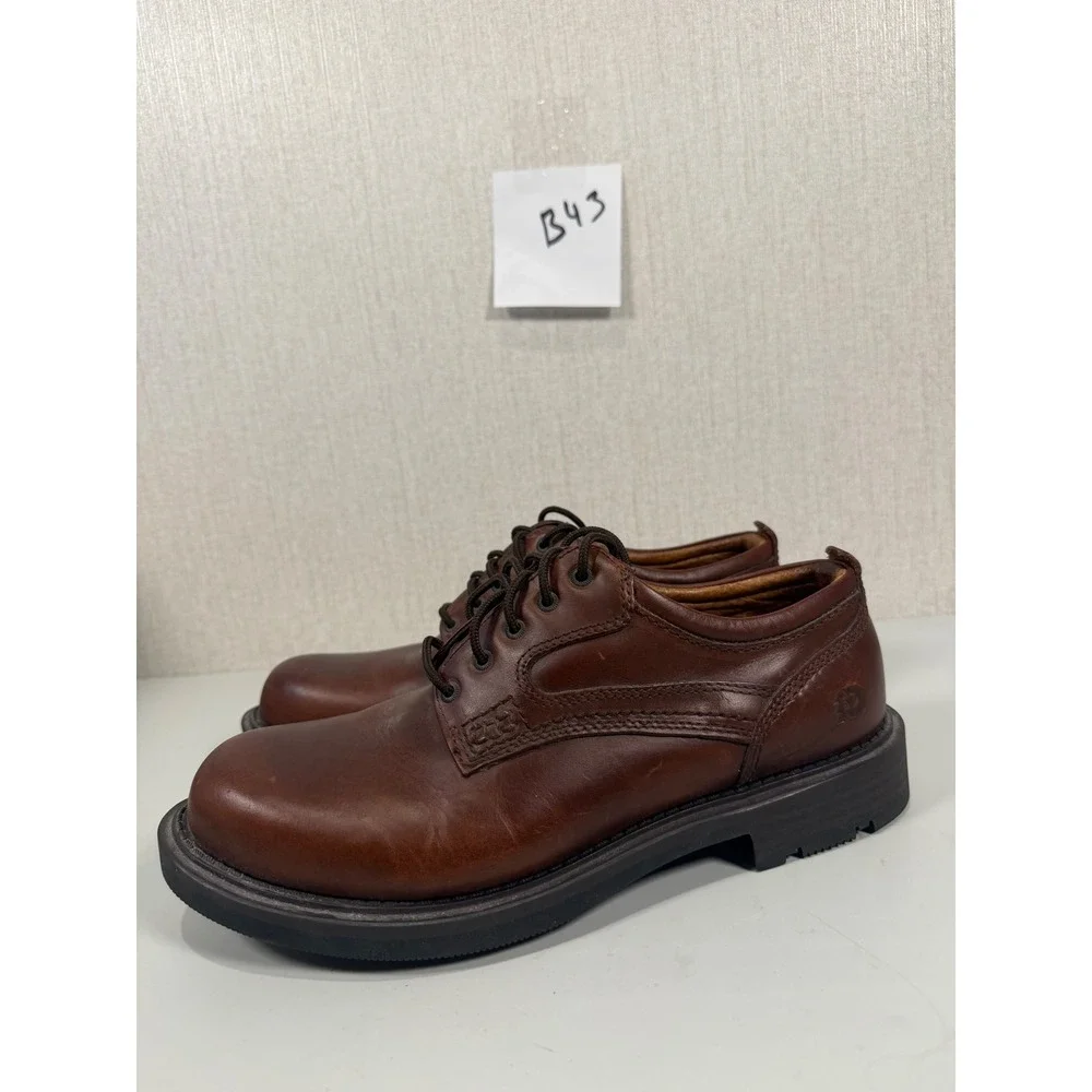 Dunham Mens by Rockport Oxford Brown Lace Up Shoes Size 8.5 D